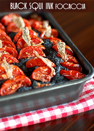 Black Squid Ink Focaccia