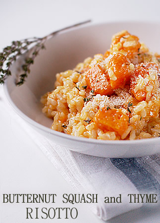 Butternut squash and thyme risotto