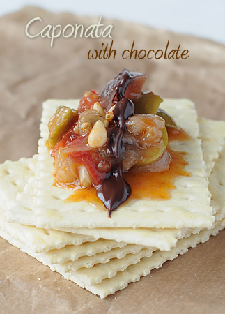 Caponata with chocolate