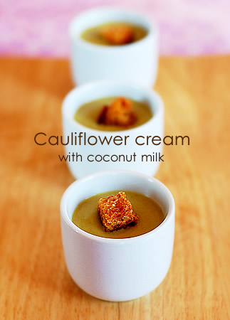 Califlower cream with coconut milk