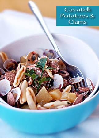 Cavatelli, potatoes and clams