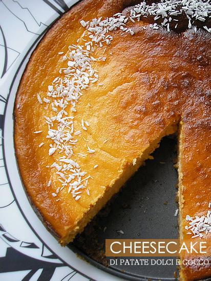 Cheesecake di patate dolci e cocco