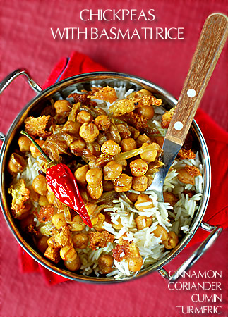 Chickpeas with basmati rice