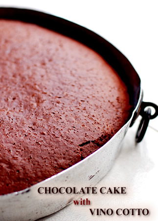 Chocolate cake with vino cotto