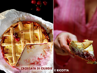Crostata di ciliegie e ricotta