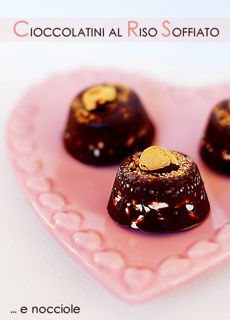 Cioccolatini al riso soffiato e nocciole