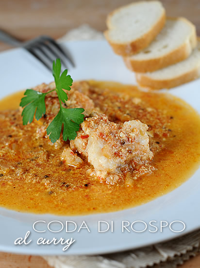 Coda di rospo al curry