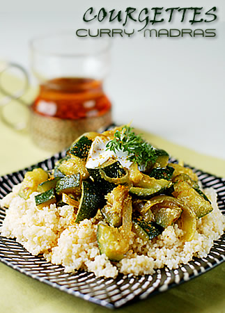 Courgettes curry madras