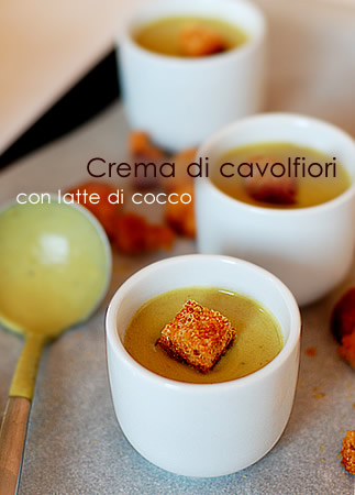 Crema di cavolfiori con latte di cocco