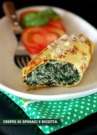 Crepes di spinaci e ricotta