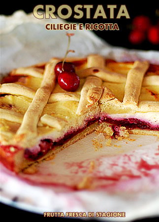 Crostata di ciliegie e ricotta