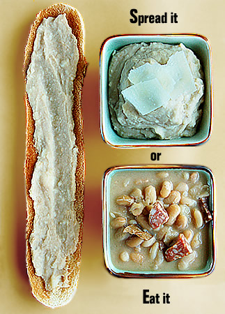 Puré di fagioli stufati