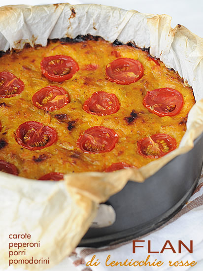 Flan di lenticchie rosse