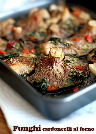 Funghi cardoncelli al forno