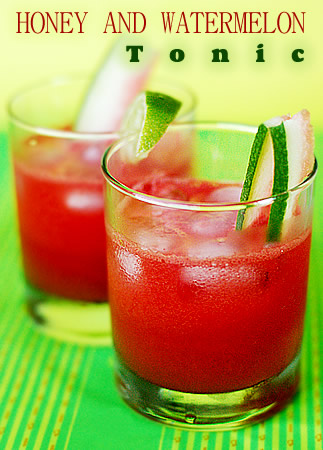 Honey and watermelon tonic