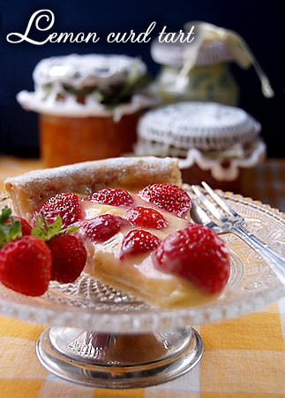 Crostata di lemon curd e fragole