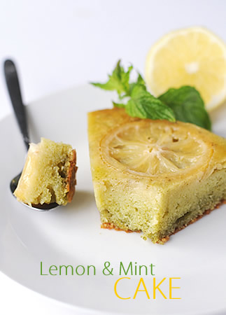 Lemon and mint cake