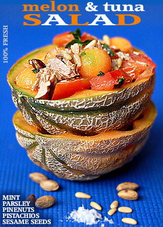 Melon and tuna salad