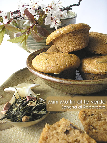 Muffin al té verde Sencha al Rabarbaro