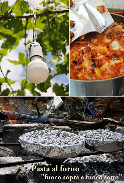 Pasta al forno fuoco sopra e fuoco sotto