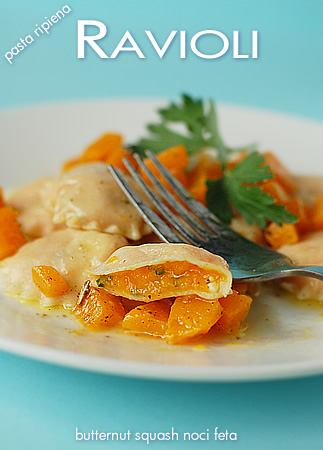 Ravioli di butternut squash e feta