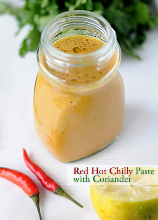 Red Hot Chilly Pepper Paste with coriander