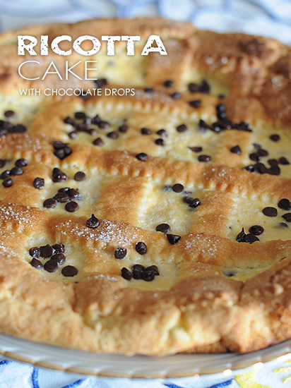 Ricotta cake with chocolate drops