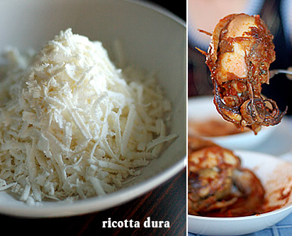 Ricotta dura e sugo di seppia
