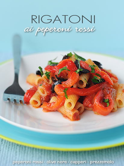 Rigatoni ai peperoni rossi
