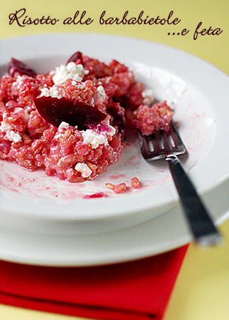 Risotto alle barbabietole e feta