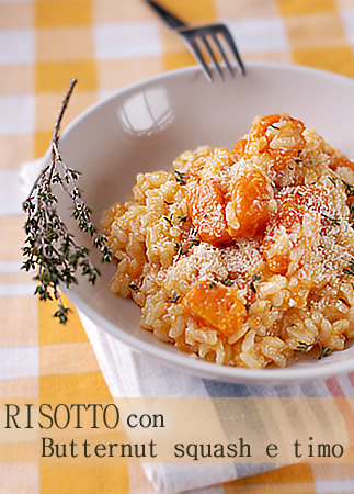 Risotto con butternut squash e timo
