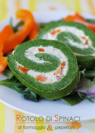 Rotolo di spinaci e formaggio