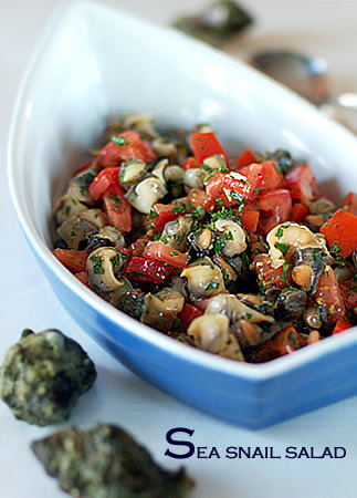 Sea snail salad