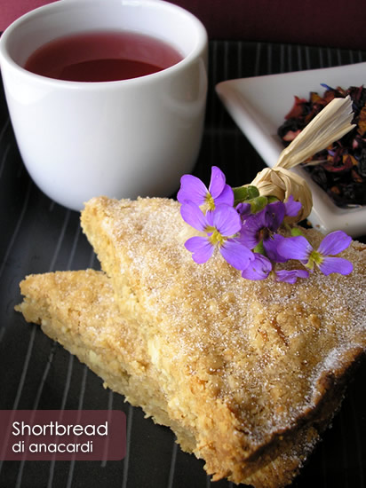 Shortbread di anacardi
