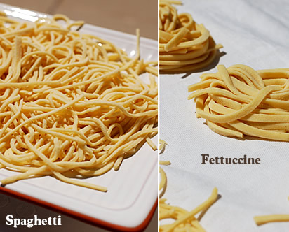 Spaghetti e fettuccine