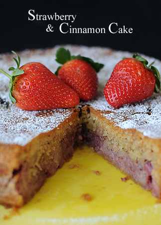 Strawberry and cinnamon cake