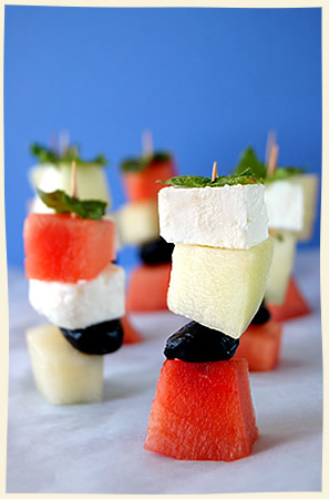 Stuzzichini di melone e feta