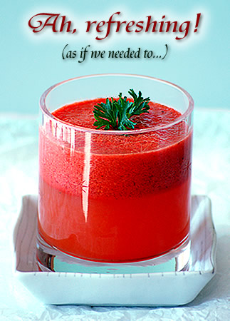 Succo di pomodoro e peperoni rossi