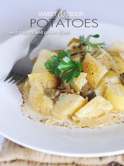 Sweet and sour potatoes
