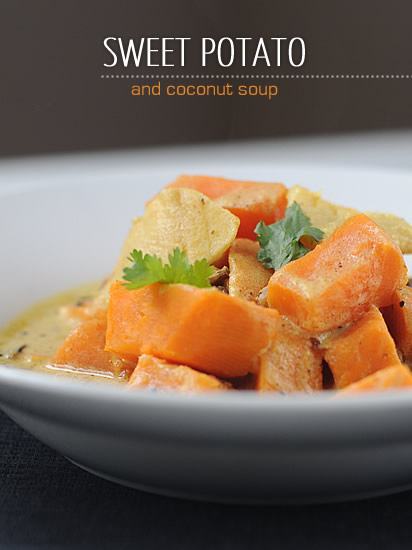 Sweet potato and coconut soup