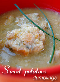 Sweet potatoes dumplings