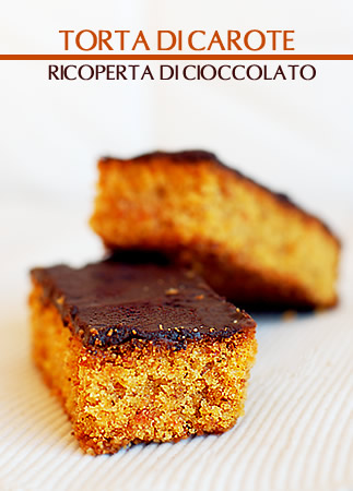 Torta di carote ricoperta di cioccolato