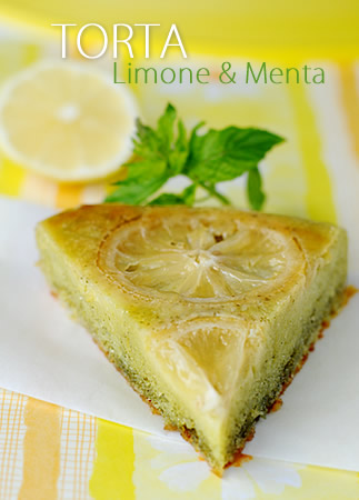 Torta al limone e menta