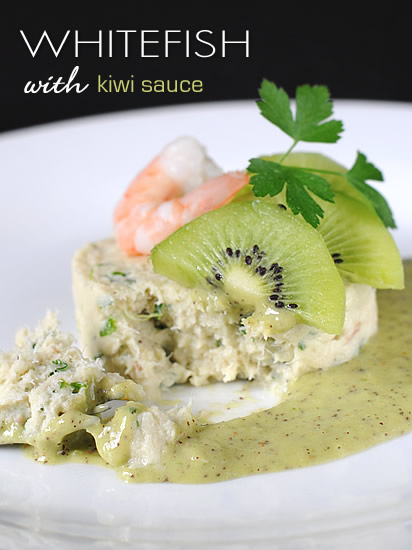 Whitefish with kiwi sauce