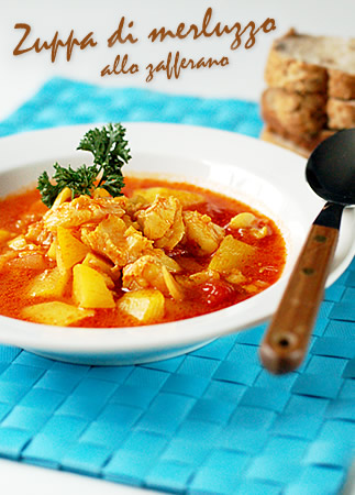 Zuppa di merluzzo allo zafferano